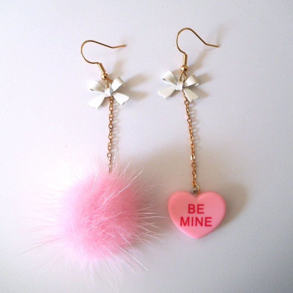 Valentine Pom Pom Earrings
